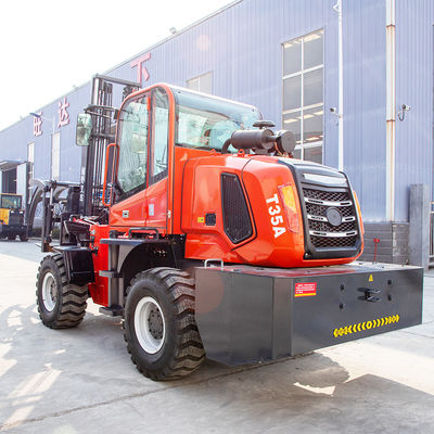 Off Road Lifting All Terrain Forklift High Efficiency Easy Operate HWC-35A