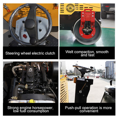 Safety Comfort Small Road Roller Machine 16hp 2000kg HW2T CE Certified