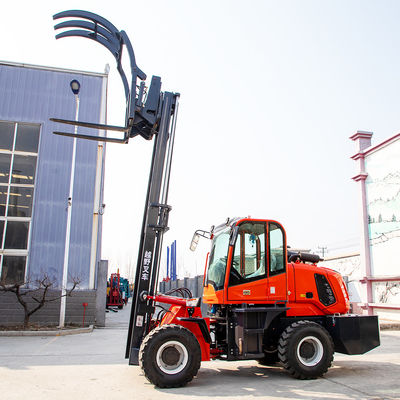 Versatile Electric Rough Terrain Forklift With Power Steering Smooth Operation