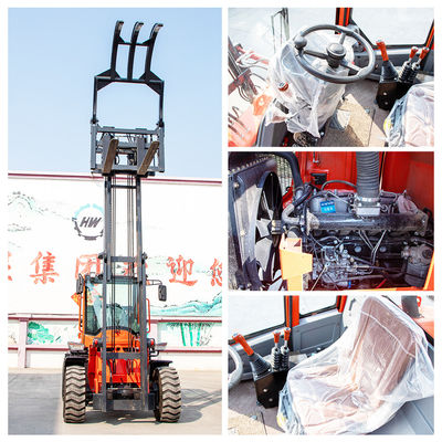 Versatile Electric Rough Terrain Forklift With Power Steering Smooth Operation