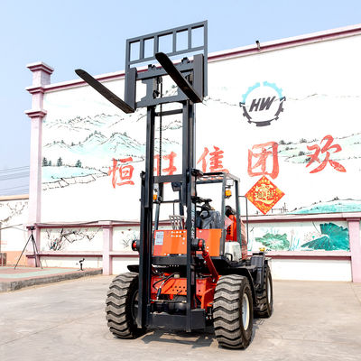 Power Steering On Road  Off Road Forklift Offering Travel Speed Up To 5Mph