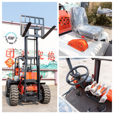 Power Steering On Road  Off Road Forklift Offering Travel Speed Up To 5Mph