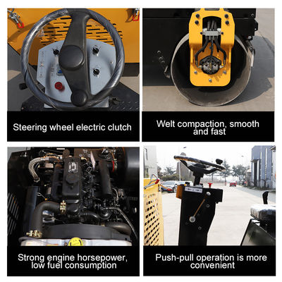 Diesel Engine Powered Construction Road Roller 0-5Km/H In Various Applications