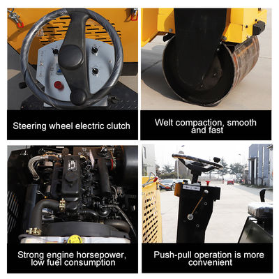 Diesel Engine Powered Construction Road Roller 0-5Km/H In Various Applications