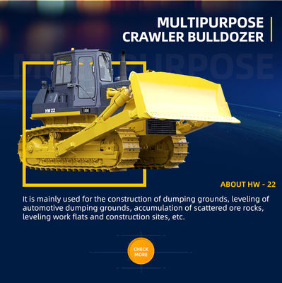 900L Fuel Tank Crawler Mounted Bulldozer Large Earth Moving Equipment Customization