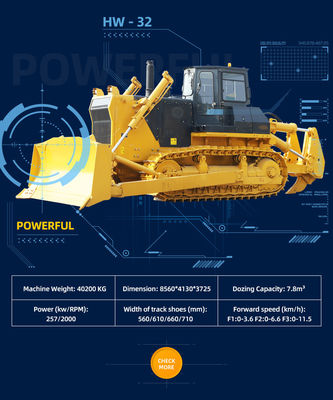Robust Heavy Equipment Bulldozer 500KW Big Bulldozer Easy Operation