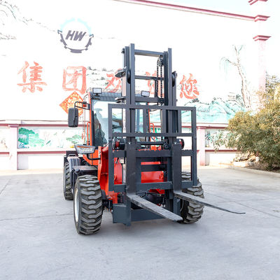 High Lift All Terrain Forklift Up To 20 Feet Lift Height With Seatbelt
